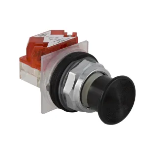 Schneider Electric 9001KR24BH13, Harmony Stil 9, Siyah, 35mm Mantar Kafalı, Yaylı Buton, 1K/A, 30mm