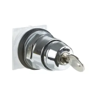 Schneider Electric 9001KS43K5R, Harmony Stil 9, Siyah, Kilitli Mandal Buton, 1-0-2 Konumlu, Kontaklar Harici Olarak Alınmalıdır, 30mm