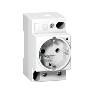 Schneider Electric A9A15035, Acti 9 iPC, 16 Amper, 2P+E, Ray Tipi Priz, Led Göstergeli