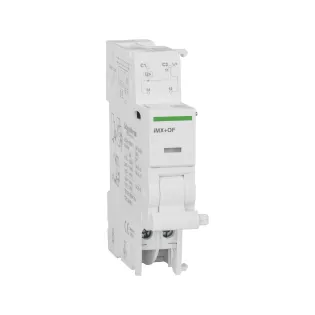 Schneider Electric A9A26946, Acti 9 iC60 ve Acti 9 iID İçin iMX+OF Şönt Açma Bobini ve OF Yardımcı Kontak, 1 K/A, 100-415 Volt AC, 110-130 Volt DC