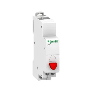 Schneider Electric A9E18031, Acti 9 iPB, Kırmızı Butonlu, Ray Tipi Push Buton, 1NK