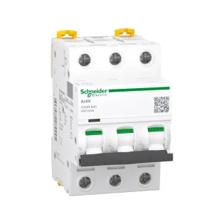 Schneider Electric A9F73340, Acti 9 iC60N, 40 Amper, 3 Kutuplu, B Tipi, Otomatik Sigorta, 6 kA, 3x40B