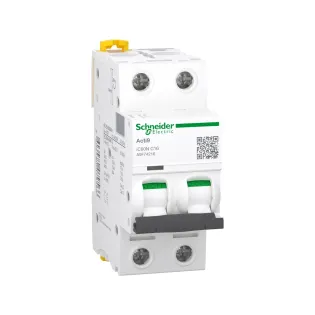 Schneider Electric A9F74216, Acti 9 iC60N, 16 Amper, 2 Kutuplu, C Tipi, Otomatik Sigorta, 6 kA, 2x16C