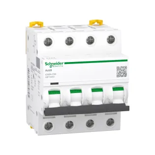 Schneider Electric A9F74450, Acti 9 iC60N, 50 Amper, 4 Kutuplu, C Tipi, Otomatik Sigorta, 6 kA, 4x50C