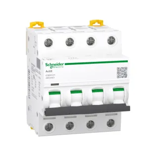 Schneider Electric A9F84401, Acti 9 iC60H, 1 Amper, 4 Kutuplu, C Tipi, Otomatik Sigorta, 10 kA, 4x1C