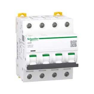 Schneider Electric A9F84404, Acti 9 iC60H, 4 Amper, 4 Kutuplu, C Tipi, Otomatik Sigorta, 10 kA, 4x4C