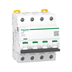 Schneider Electric A9F84406, Acti 9 iC60H, 6 Amper, 4 Kutuplu, C Tipi, Otomatik Sigorta, 10 kA, 4x6C