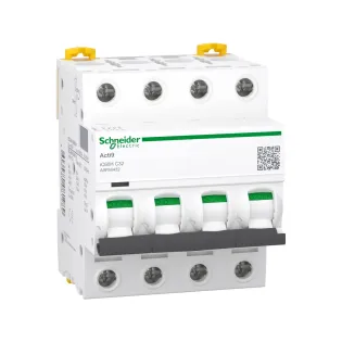 Schneider Electric A9F84432, Acti 9 iC60H, 32 Amper, 4 Kutuplu, C Tipi, Otomatik Sigorta, 10 kA, 4x32C