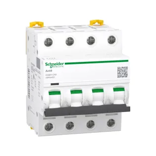 Schneider Electric A9F84450, Acti 9 iC60H, 50 Amper, 4 Kutuplu, C Tipi, Otomatik Sigorta, 10 kA, 4x50C
