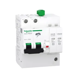Schneider Electric A9L16292, Acti 9 iQuick PRD40r, Sigorta Korumalı AG Parafudr, 1 Kutup+Nötr, Tip 2, C Sınıfı, 40 kA
