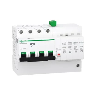Schneider Electric A9L16294, Acti 9 iQuick PRD40r, Sigorta Korumalı AG Parafudr, 3 Kutup+Nötr, Tip 2, C Sınıfı, 40 kA
