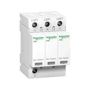Schneider Electric A9L40300, Acti 9 iPRD40, Kartuşlu Tip, AG Parafudr, 3 Kutup, Tip 2, C Sınıfı, 40 kA