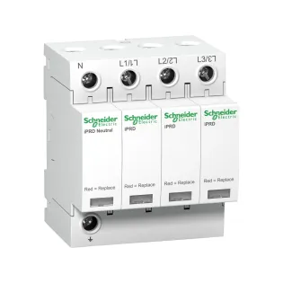 Schneider Electric A9L65601, Acti 9 iPRD65r, Kartuşlu Tip, AG Parafudr, 3 Kutup+Nötr, Tip 2, C Sınıfı, 65 kA