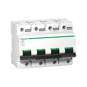 Schneider Electric A9N18374, Acti 9 C120N, 100 Amper, 4 Kutuplu, C Tipi, Otomatik Sigorta, 10 kA, 4x100C