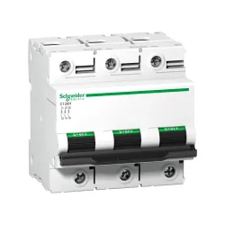 Schneider Electric A9N18469, Acti 9 C120H, 100 Amper, 3 Kutuplu, C Tipi, Otomatik Sigorta, 15 kA, 3x100C