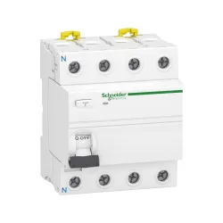 Schneider Electric A9R75463, Acti 9 iIDK, 63 Amper, 300mA, AC Tip, Kaçak Akım Koruma Rölesi, 4 Kutuplu (3 Faz+Nötr)