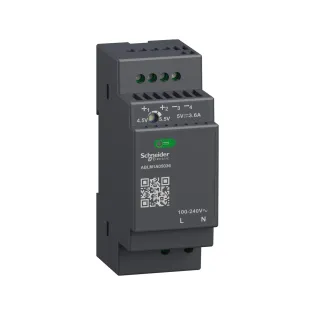 Schneider Electric ABLM1A05036, Phaseo ABL7, 18 W, 3.6 Amper, 5 Volt DC, Ray Tipi Güç Kaynağı, Monofaze 100-240 Volt AC Giriş Gerilimi