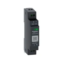 Schneider Electric ABLM1A12010, Phaseo ABL7, 12 W, 1 Amper, 12 Volt DC, Ray Tipi Güç Kaynağı, Monofaze 100-240 Volt AC Giriş Gerilimi