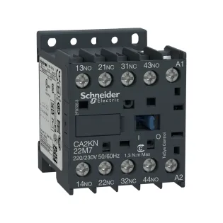 Schneider Electric CA2KN22Q7, TeSys K, 2NA+2NK, Mini Yardımcı Kontaktör, 380-400 Volt AC