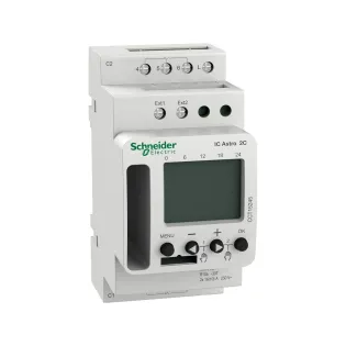 Schneider Electric CCT15245, Acti 9 IC, Astronomik Dijital Zaman Saati, 7 Gün Döngü, 6 Yıl Rezervli, Çift Kanallı, A/K Kontak