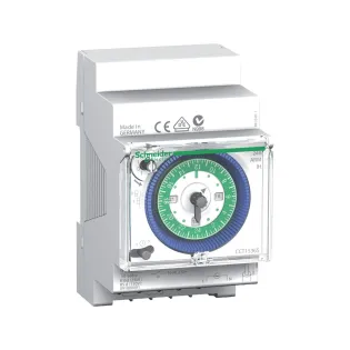 Schneider Electric CCT15365, Acti 9 IH, Elektromekanik Zaman Saati, 24 Saat Döngü, 150 Saat Rezervli, Tek Kanallı, Enversör Kontak