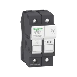 Schneider Electric DF101N, TeSys DF, 32 Amper, 2 Kutuplu, Kartuş Sigorta Yuvası, 10x38mm Sigortalar için
