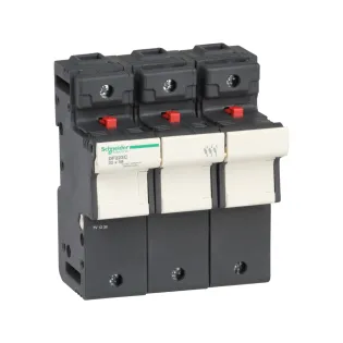 Schneider Electric DF223C, TeSys DF, 125 Amper, 3 Kutuplu, Kartuş Sigorta Yuvası, 22x58mm Sigortalar için