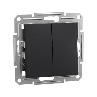 Schneider Electric EPH0600171, Asfora Plus, Antrasit, İkili Vavien Anahtar, Çerçevesiz
