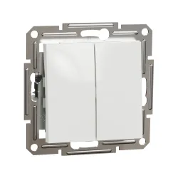 Schneider Electric EPH0670121, Asfora, Beyaz, İkili Vavien Anahtar, Çerçevesiz