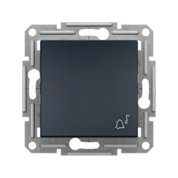 Schneider Electric EPH0800171, Asfora Plus, Antrasit, Liht Anahtarı, Zil İşaretli, Çerçevesiz