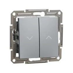 Schneider Electric EPH1300162, Asfora Plus, Çelik, Jaluzi Kumanda Liht Anahtarı, Çerçevesiz