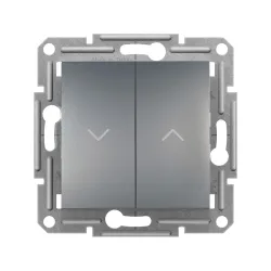 Schneider Electric EPH1300562, Asfora Plus, Çelik, Jaluzi Kumanda Anahtarı, Çerçevesiz