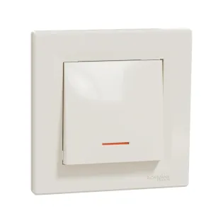 Schneider Electric EPH1400123, Asfora, Krem, Anahtar, Işıklı, Çerçeveli