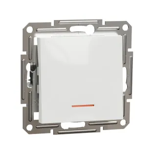 Schneider Electric EPH1570121, Asfora, Beyaz, Vavien Anahtar, Işıklı, Çerçevesiz