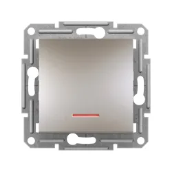 Schneider Electric EPH1600169, Asfora Plus, Bronz, Liht Anahtarı, Işıklı, Çerçeveli