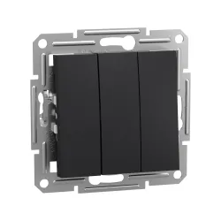 Schneider Electric EPH2100171, Asfora Plus, Antrasit, Üçlü Anahtar, Çerçevesiz