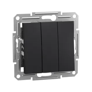 Schneider Electric EPH2100171, Asfora Plus, Antrasit, Üçlü Anahtar, Çerçevesiz