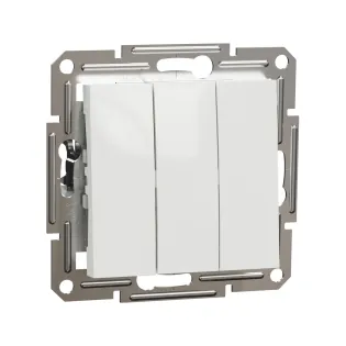 Schneider Electric EPH2170121, Asfora, Beyaz, Üçlü Anahtar, Çerçevesiz
