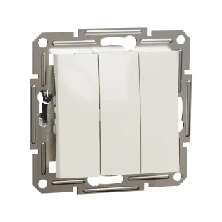 Schneider Electric EPH2170123, Asfora, Krem, Üçlü Anahtar, Çerçevesiz