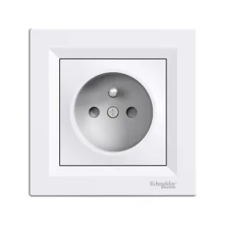 Schneider Electric EPH2800221, Asfora, Beyaz, UPS Priz, Çocuk Korumalı, Çerçeveli