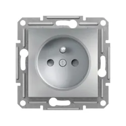 Schneider Electric EPH2800261, Asfora Plus, Alüminyum, UPS Priz, Çocuk Korumalı, Çerçeveli