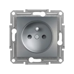 Schneider Electric EPH2800262, Asfora Plus, Çelik, UPS Priz, Çocuk Korumalı, Çerçeveli