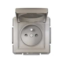 Schneider Electric EPH2800669, Asfora Plus, Bronz, UPS Priz, Çocuk Korumalı, Kapaklı, IP44, Çerçeveli