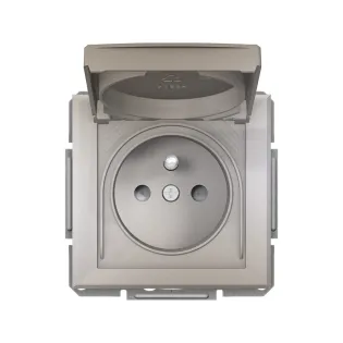 Schneider Electric EPH2800669, Asfora Plus, Bronz, UPS Priz, Çocuk Korumalı, Kapaklı, IP44, Çerçeveli