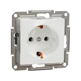 Schneider Electric EPH2970121, Asfora, Beyaz, Topraklı Priz, Çerçevesiz