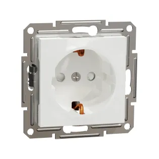 Schneider Electric EPH2970221, Asfora, Beyaz, Topraklı Priz, Çocuk Korumalı, Çerçevesiz