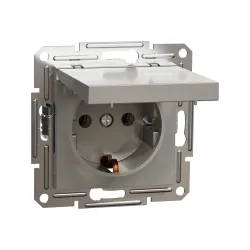 Schneider Electric EPH3100169, Asfora Plus, Bronz, Topraklı Priz, Kapaklı, Çerçevesiz