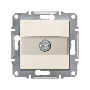 Schneider Electric EPH3270123, Asfora, Krem, TV Prizi, Sonlu, Çerçevesiz