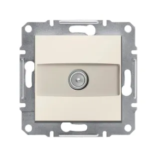 Schneider Electric EPH3270323, Asfora, Krem, TV Prizi, Geçişli, 8dB, Çerçevesiz