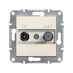 Schneider Electric EPH3470123, Asfora, Krem, TV ve SAT Prizi, Sonlu, F Tipi, İkili, Çerçevesiz